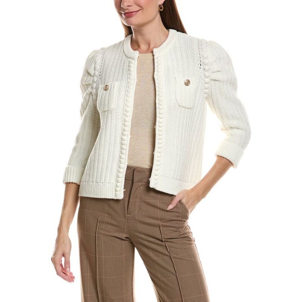 Tyler Böe Womens Liza Knit Jacket, Ivory